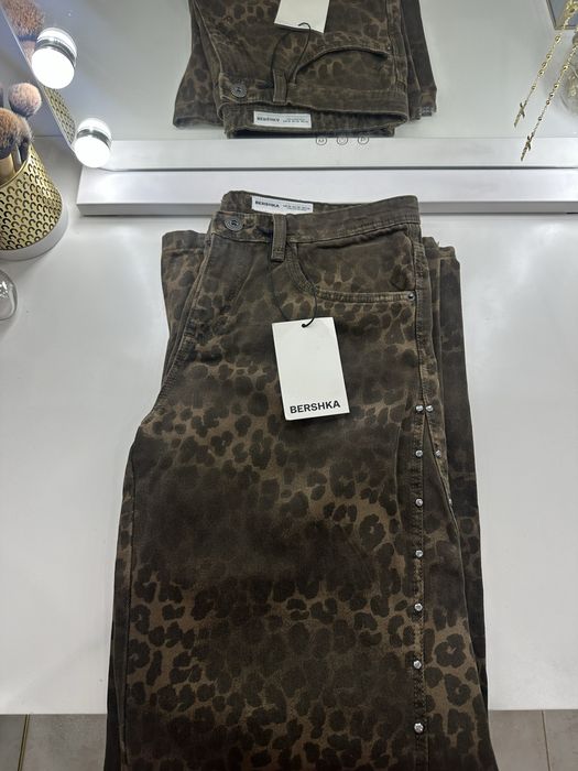 Jeans straight fit sarja leopardo
