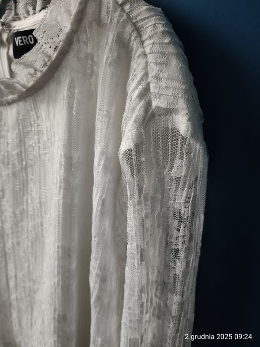 Bluzka dwie warstwy koronka Vero Moda mgiełka 165 cm S/M