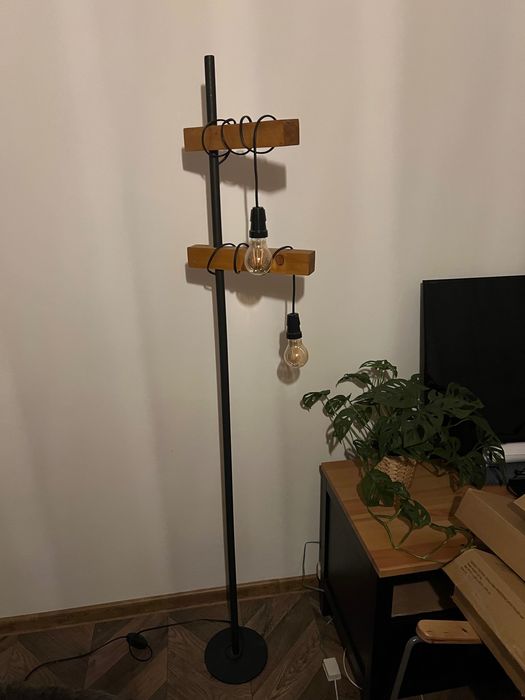 Lampa stojąca styl industrialny/boho