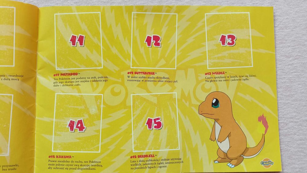 Album pokemon chipita na naklejki