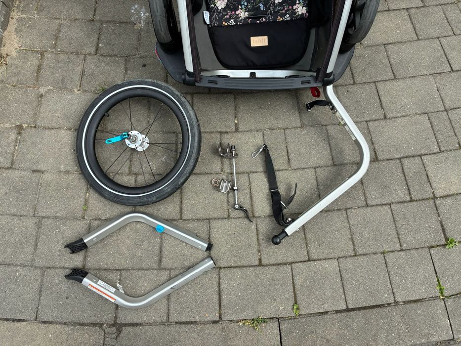 Przyczepka rowerowa thule chariot cross 1osobowa z zestawem do biegania