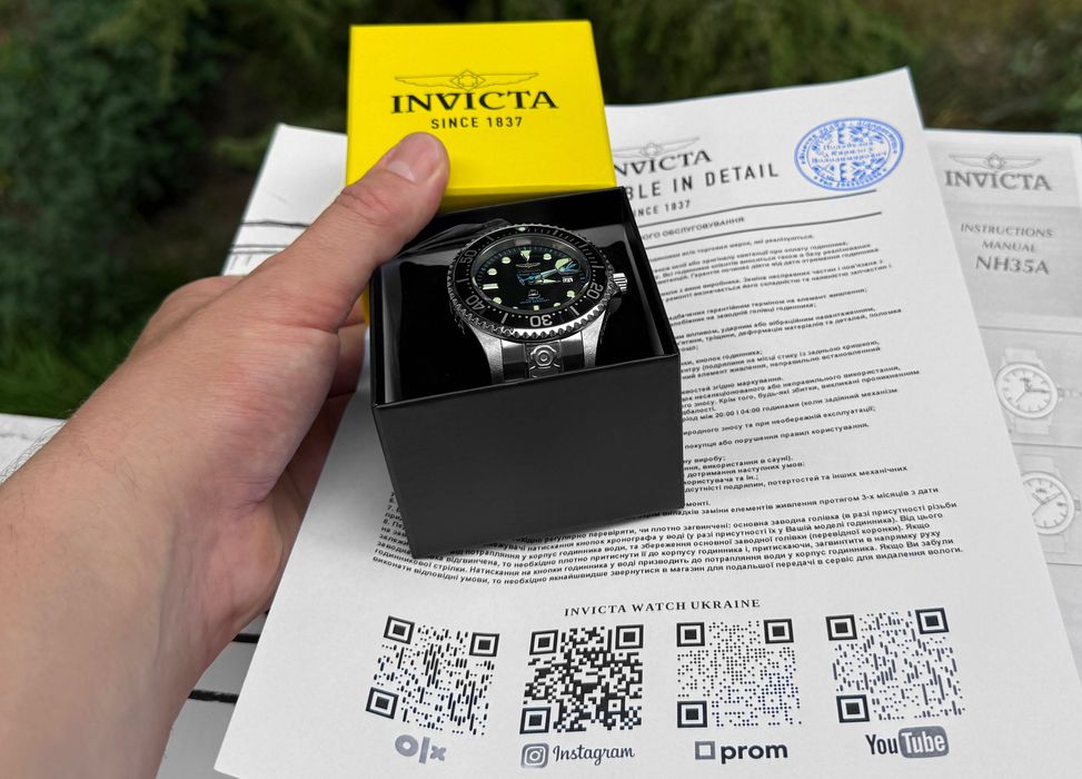 Механічний чоловічий годинник Invicta 27610 Grand Diver Automatic 47 мм. 300 MT.