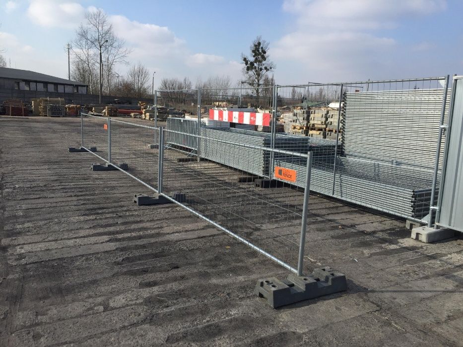 Wygrodzenie wykopów - ogrodzenie ażurowe NISKIE 1,2x3,5m- WYNAJEM