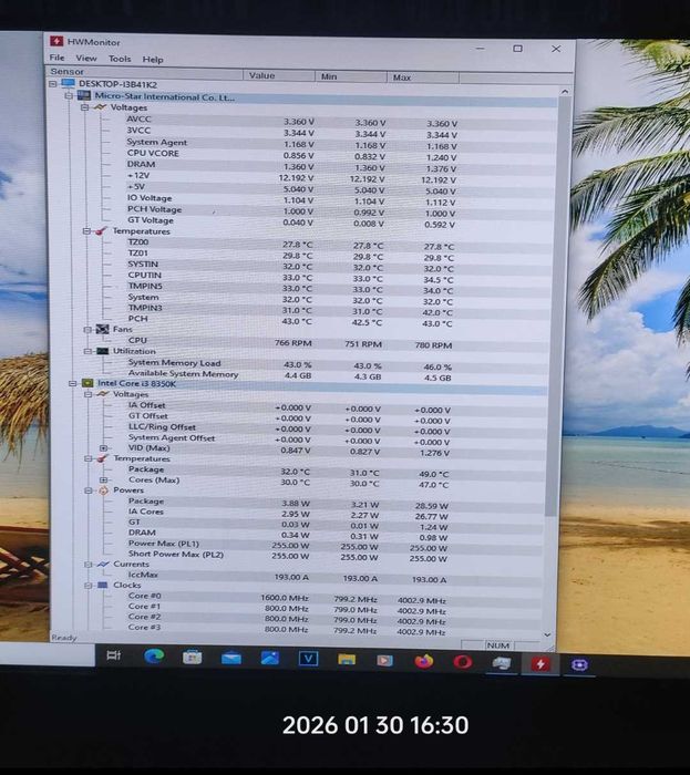 MSI Z370a-pro + Intel I3 8350K + SilentiumPC Spartan 3 LT HE1012