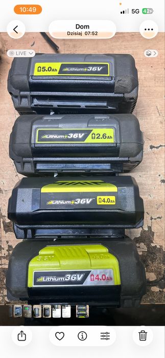 Ryobi 5.0 Ah/4,0 Ah bateria