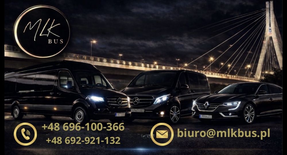 Wynajem Busa z Kierowca /Transfery lotniskowe/obsługa wesel