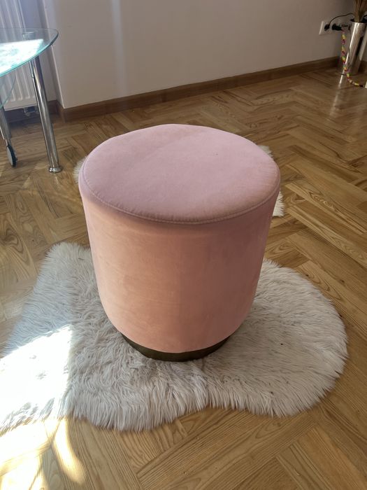 Pufa welurowa zamszowa siedzisko krzeselko stolik kawowy  home&you