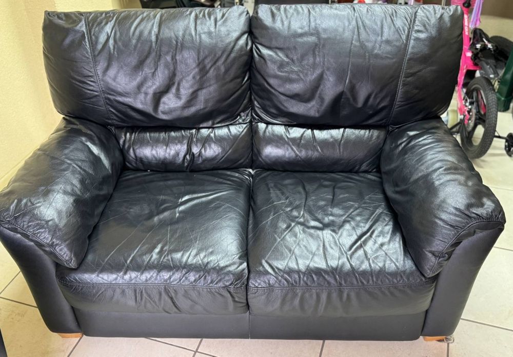 Кожаный диван тройка из Бельгии