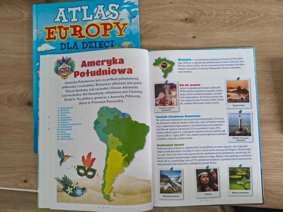 Piękny komplet 2 Atlasów dla dzieci: ŚWIAT I EUROPA. bardzo dobry stan!