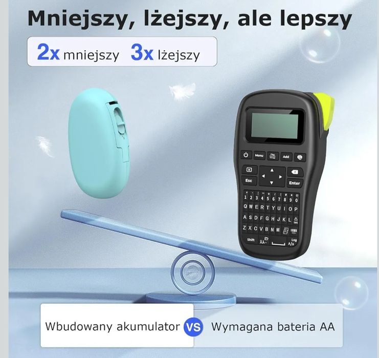 Drukarka etykiet SUPVAN E10 Bluetooth USB-C Termiczna Cyjan