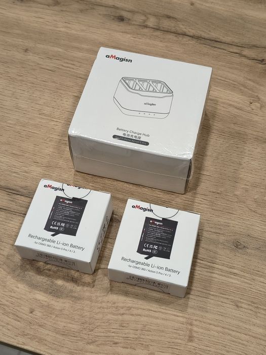 Комплект aMagisn для DJI Osmo Action 360/6/5pro/4/3 – 2 АКБ і зарядка