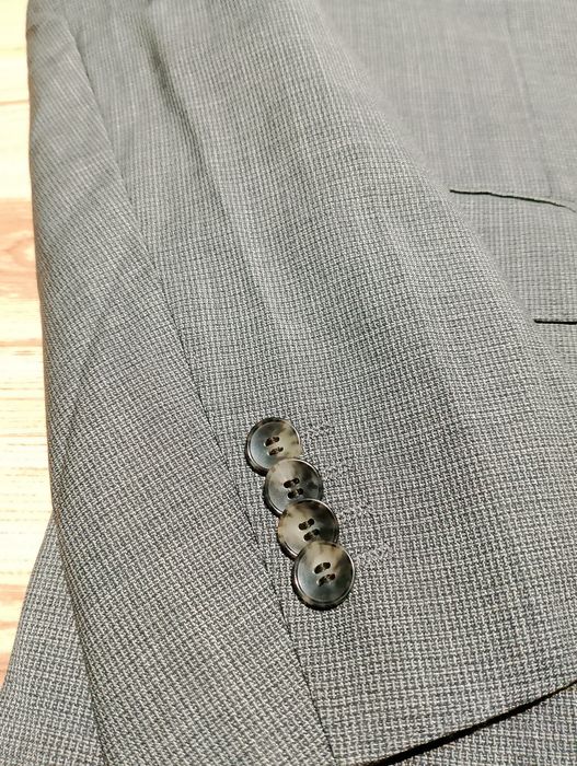 Szara Wełniana Marynarka Hugo Boss