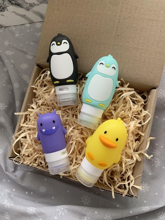 Силиконовые бутылочки для косметики, набор