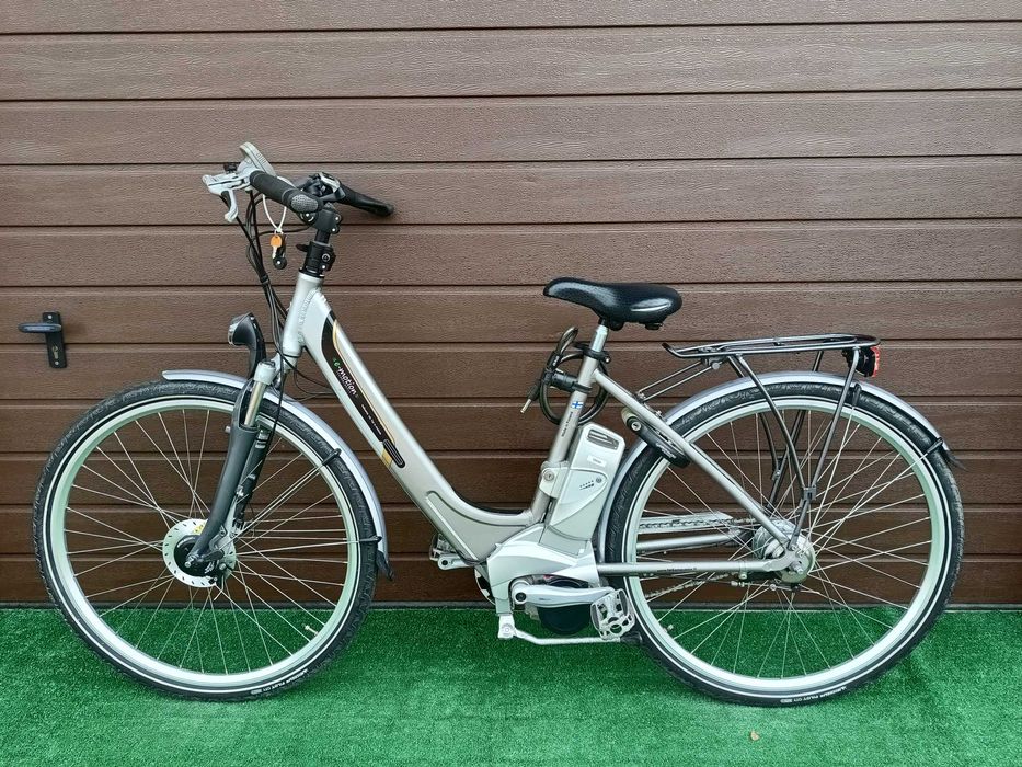 Rower Elektryczny E-Motion Panasonic 28" Shimano Nexus 8 Dynamo Amortyzator Blokada Rolkowe Hamulce