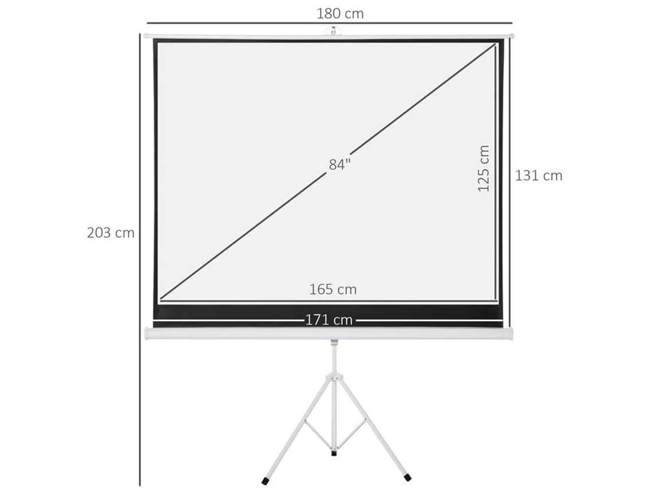 HOMCOM Projection Screen 4:3 84"64170785987459121