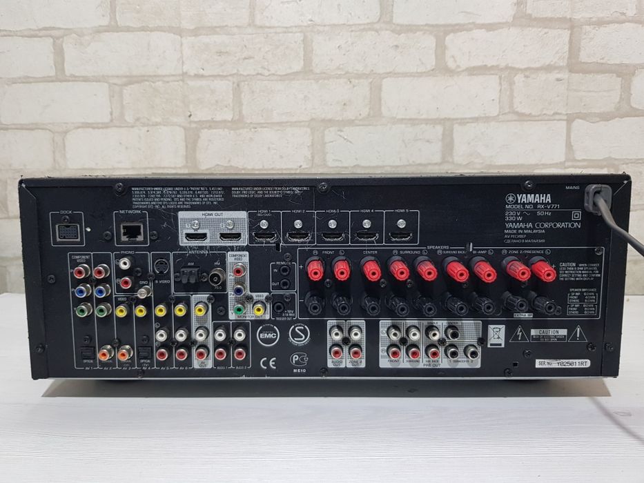 7.2AV ресивер Yamaha RX-V771,7х160Вт, Flac USB 3D HDMI Phono