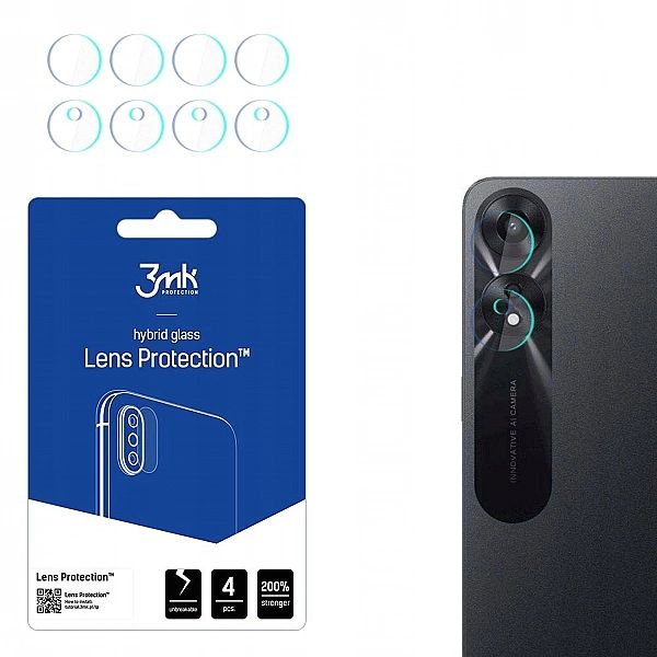 Szkło hybrydowe 3MK do Oppo A78/5G 4 szt.