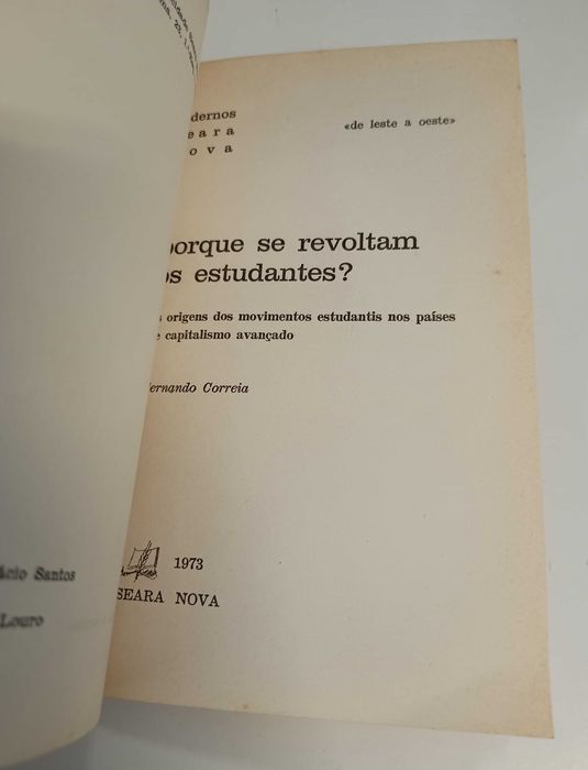Porque se revoltam os estudantes?, de Fernando correia
