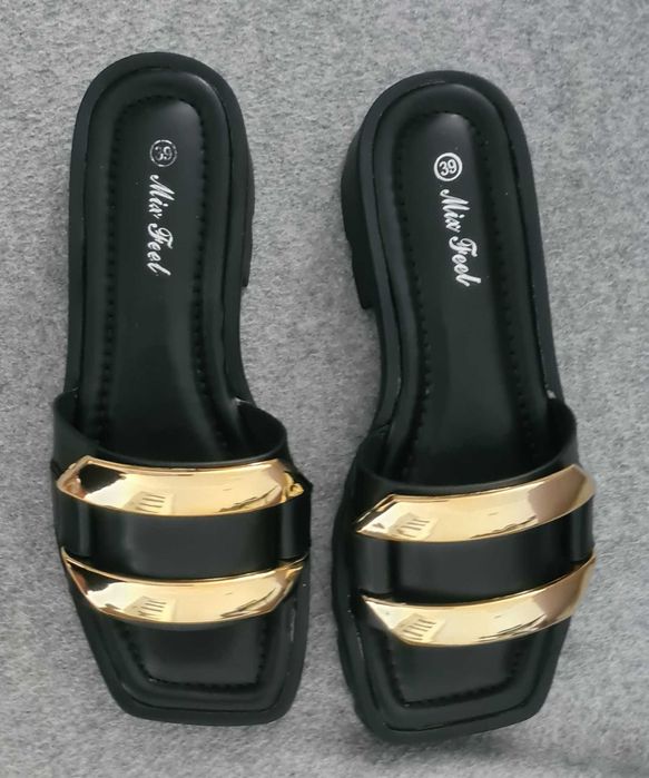 Mix Feel damskie klapki na traktorowej podeszwie  roz 39