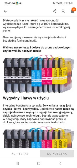 Tusze, tonery  do drukarek Brother