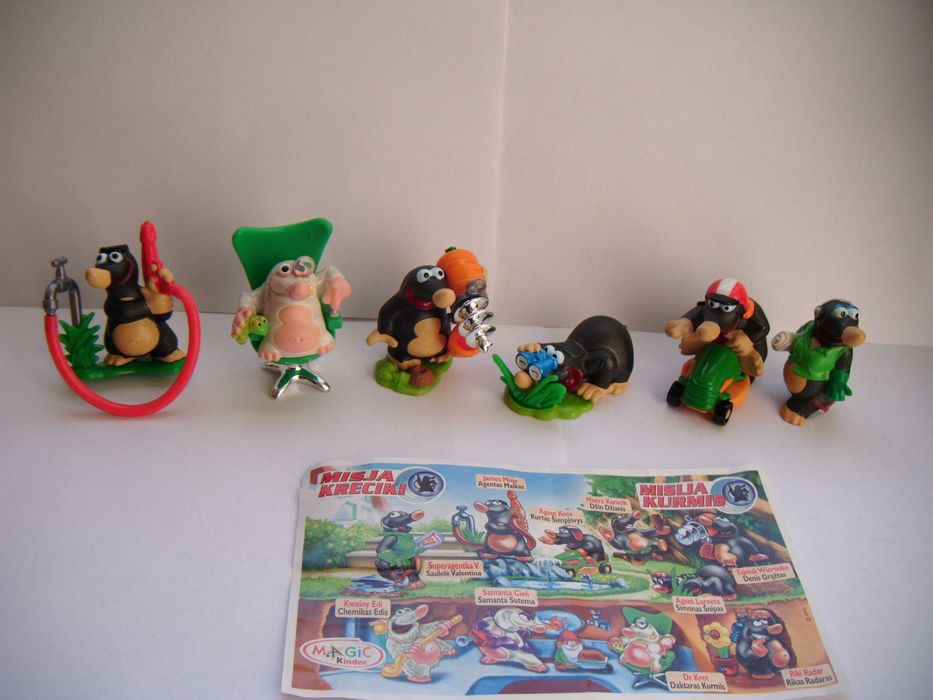 Figurki Kinder niespodzianka - Krety (6sztuk)