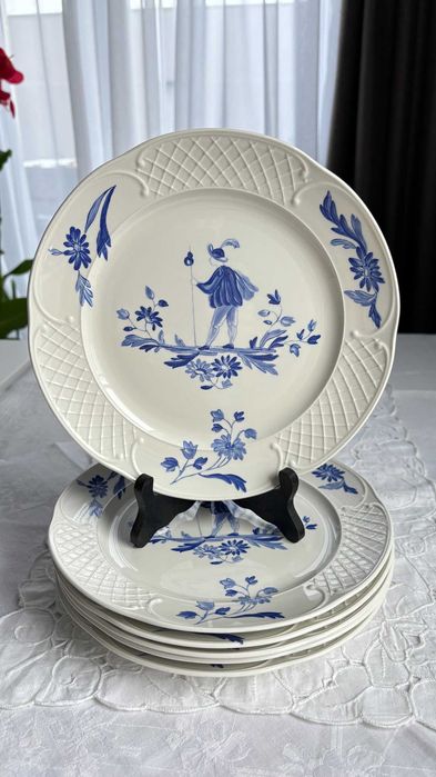 Komplet 6 talerzy Villeroy & Boch 24 cm "Moustiers style" France