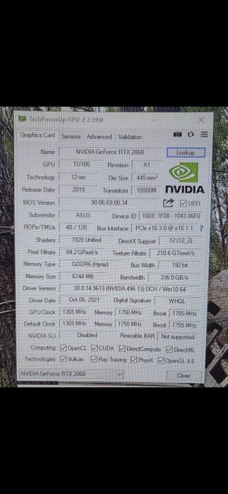 Asus RTX 2060 OC Edition