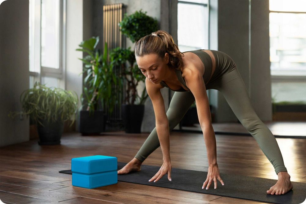 BLOKI do JOGA Pilates Trening Twarde x 2 szt KLOCKI KOSTKI, Kolory MIX