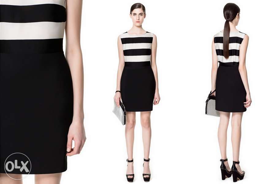 Nowa ZARA biało-czarna top w paski M 38 Elegancka