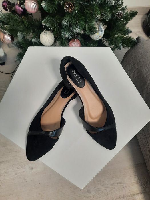 Buty pantofle damskie zamsza naturalna skóra naturalna  rozmiar 41.