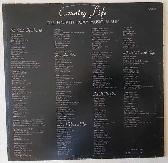 Disco Vinil Roxy Music - Country Life + Disco Vinil Avalon sem Capa