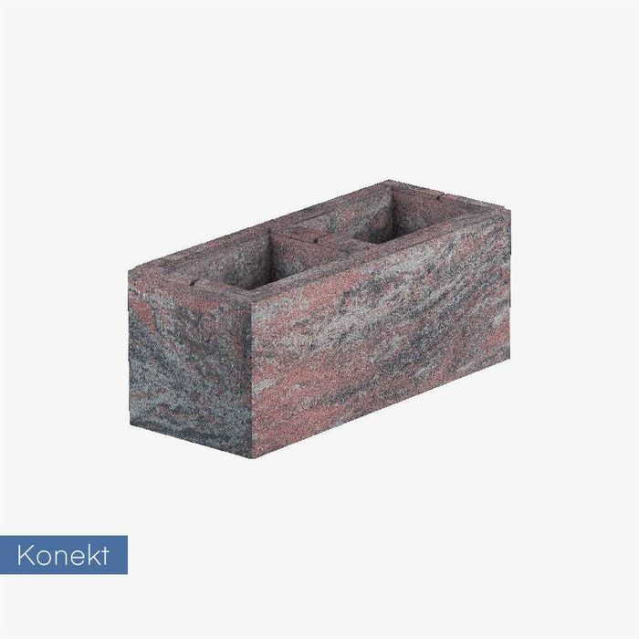 Ogrodzenie systemowe Konekt Boka Solv szary 50x20x20 bloczek na mur