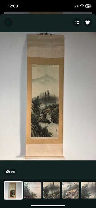 REZERWACJA 2x Stary zwój japoński KAKEMONO Kakejiku Japonia XXw