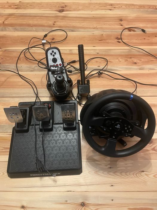 Kierownica thurstmaster t300 + hydrołapa + shifter logitech g25