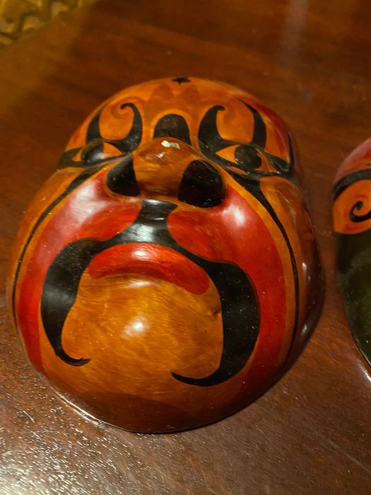 Máscaras teatro Japonesas Séc XIX 16 cm centenárias