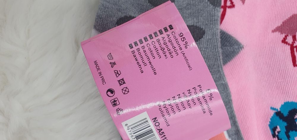 Skarpetki dla dziewczynki 37-39 bawełniane kolorowe