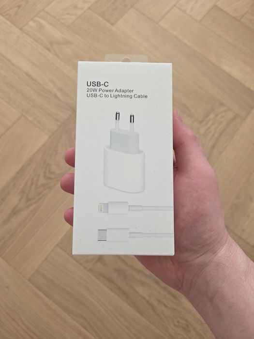 Szybka Ładowarka Do iPhone 20W z Kablem 1M USB-C Lighting