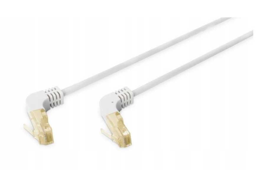 Kabel sieciowy DIGITUS CAT 6A RJ45-Ekranowany S/FTP wtyczka kątowa 90°