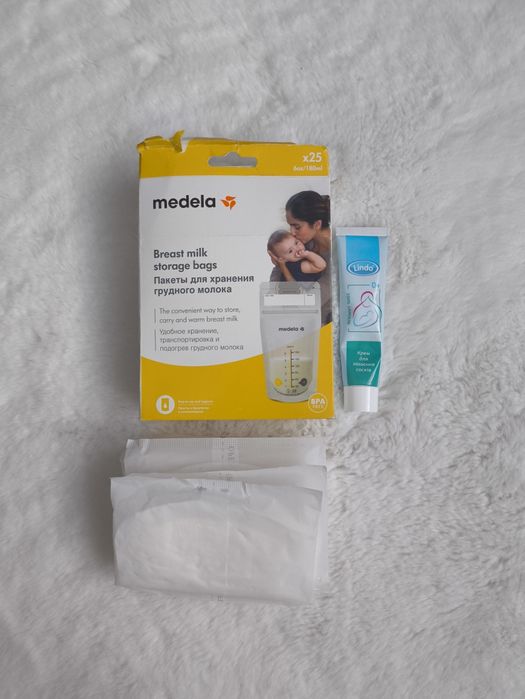 Пакети для молока Medela + Lindo крем
