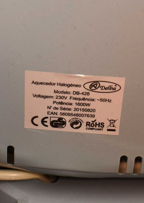 2 Aquecedores Halogéneo, ao preço de 1