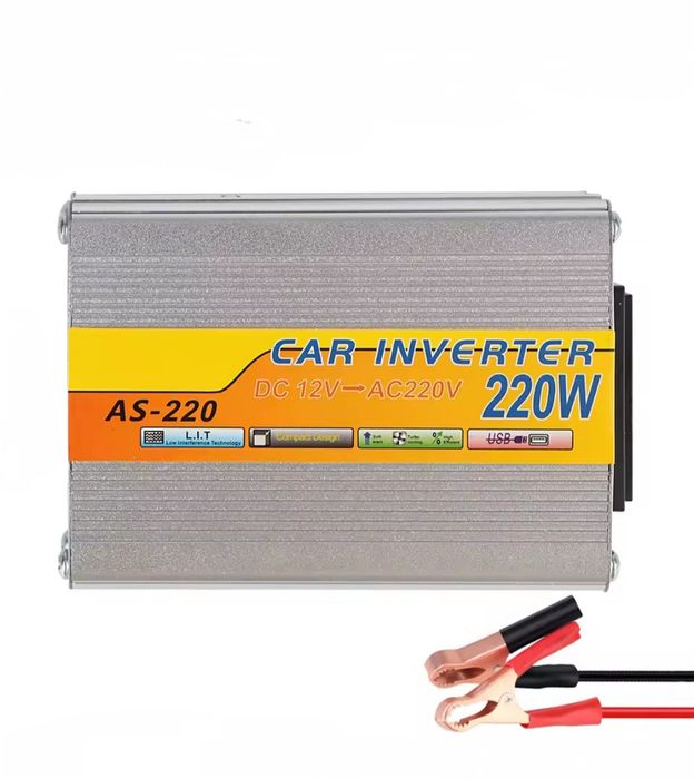 Мобильный инвертор 220W + USB 5V/DC 12V