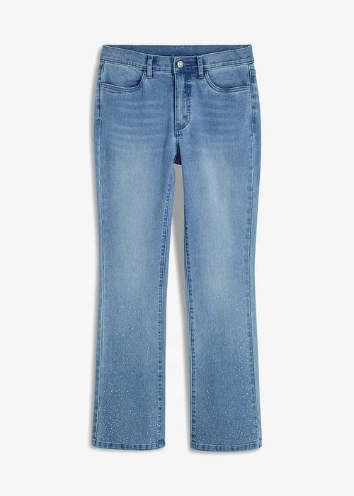B.P.C jeansy bootcut ze sztrasami ^46