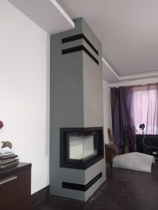 nowoczesny kominek HAJDUK Smart 2LT narożny do rekuperacji MONTAŻ