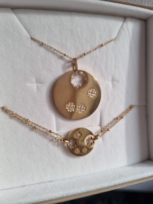 Apart Naszyjnik i bransoletka  z cyrkoniami - konczynka