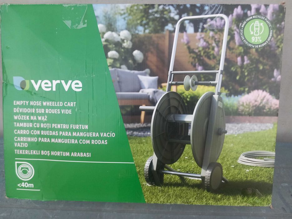 Wózek na wąż ogrodowy na kółkach 40 verve