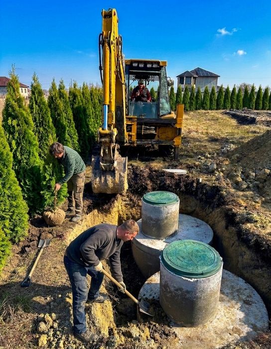КОПКА СЕПТИКА. Каналізація, септик с бетонних кілець. Працюємо чітко за планом. Все швидко, ви замовили ми приїхали зробили, без зайвих слів.