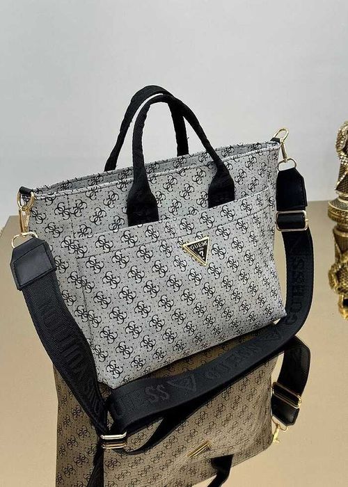 Жіноча сумка шопер Guess - шопер Гесс великий чорний