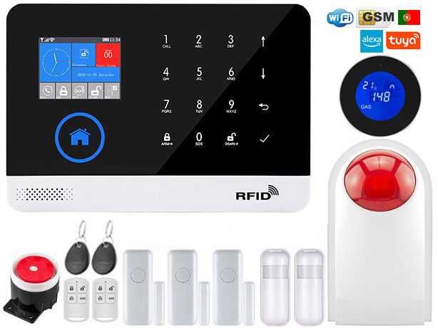 Alarme Tuya Casa sem fios GSM/WiFi/Sirene Android/iOS Português (NOVO)