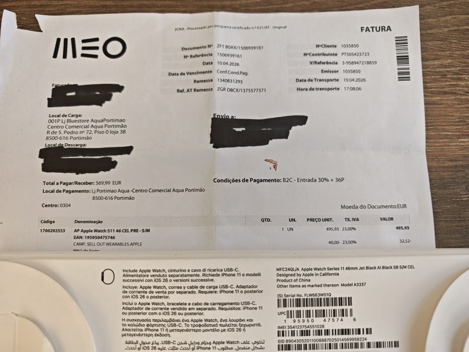 Apple Série 11 46MM GPS+Cel Jet Black Seminovo Como Novo, C/Garantia Aceito Retomas