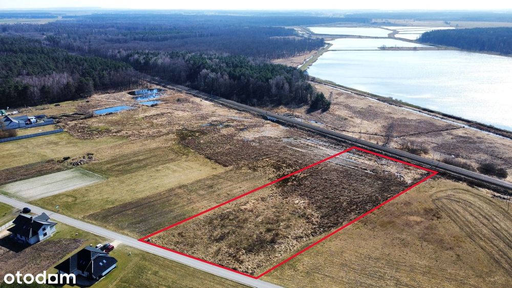 WSPANIAŁY WIDOK NA WODĘ !! Prąd - przyłącze na działce! BUDOWLANA !!